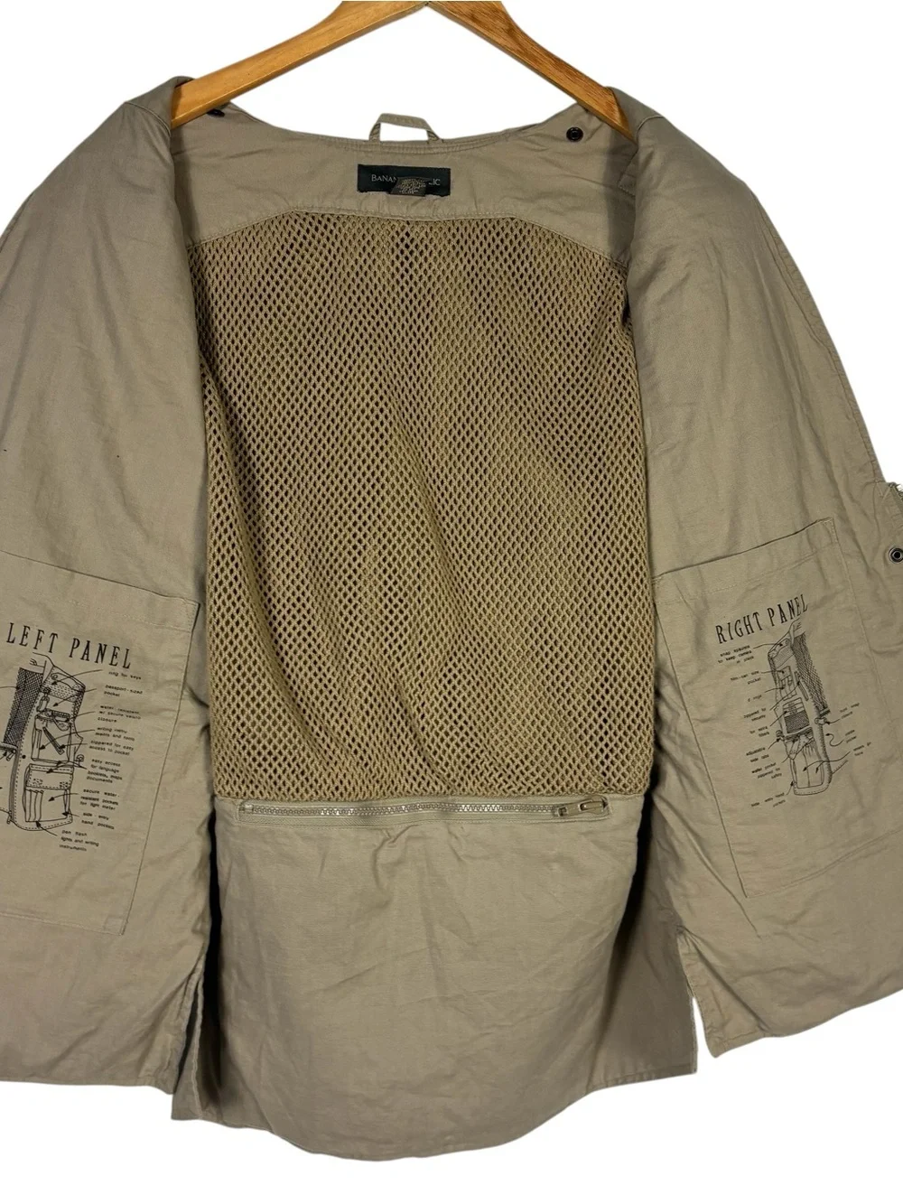 VTG Banana Republic Safari Vest Men's Small Fishing Travel Photography Hunting